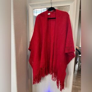 Red women’s shaw